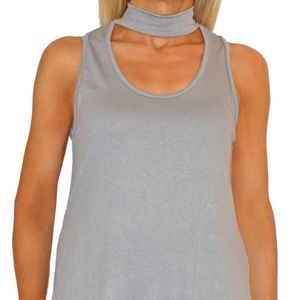 CHOKER NECK SLEEVELESS TOP